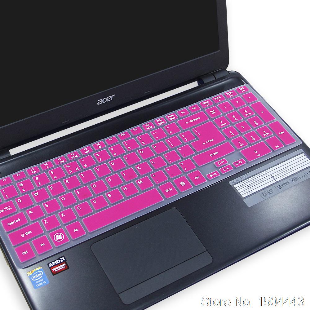 Voor Acer Aspire E5-521 E5-521G E5-551 E5-551G E5-571 E5-571G V5-561 V5-561PG 15 Inch Toetsenbord Cover Protector Skin: rose