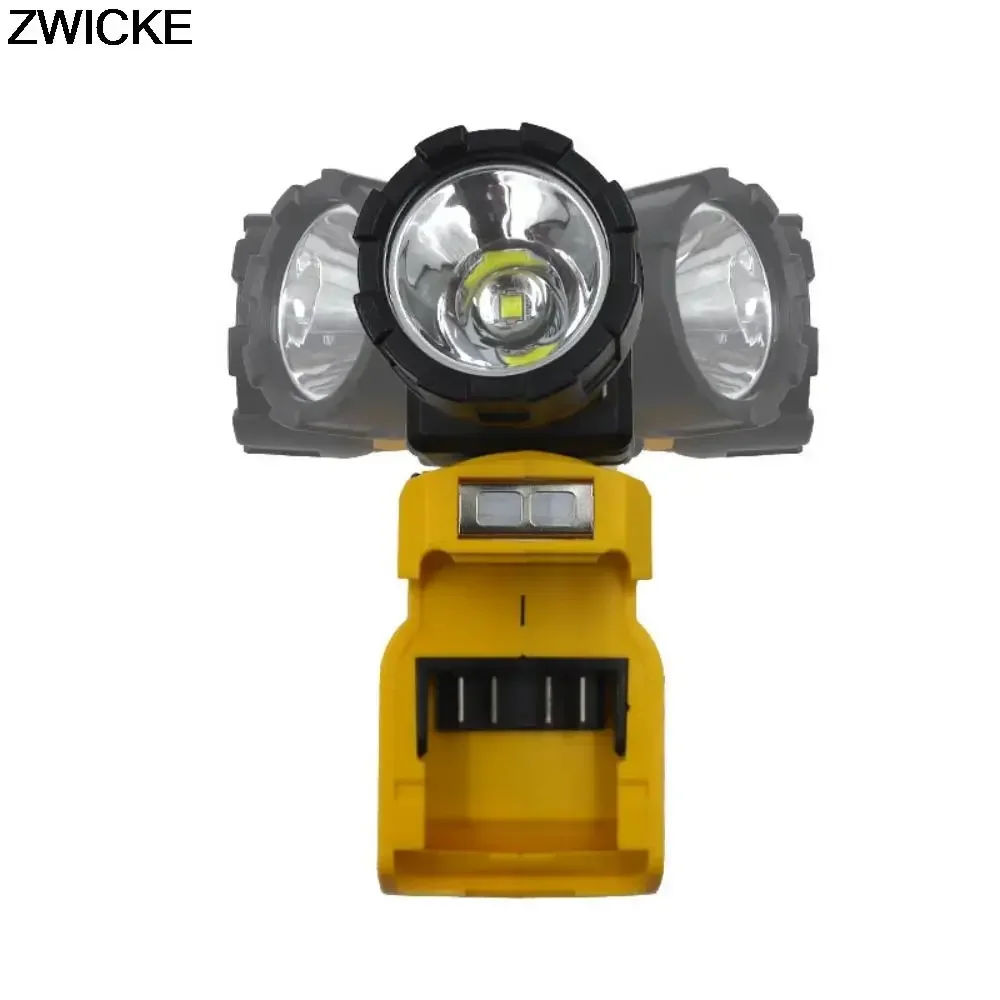 Voor Dewalt 10.8 V-12 V Li-Ion Batterij DCB124 DCB120 DCB123 Oplaadbare Draaibare Zaklamp Lampen Outdoor Zaklamp LED werklamp