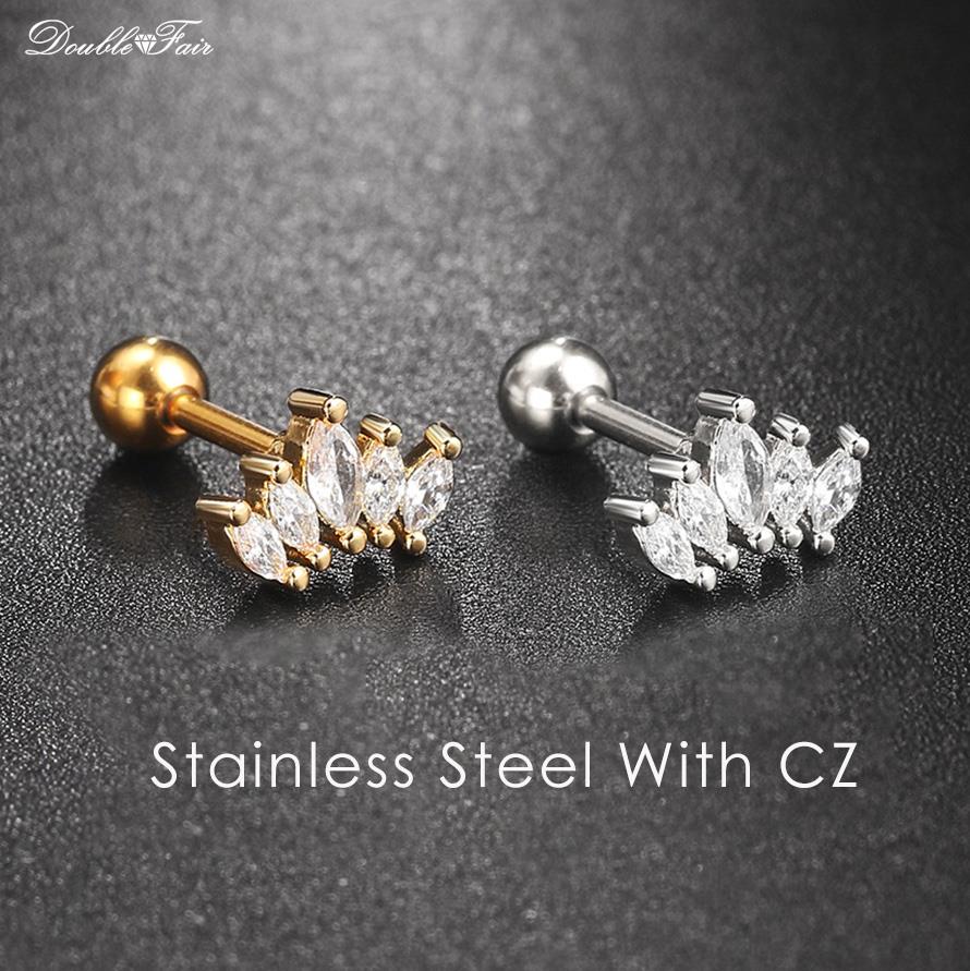 Pendientes Helix Daith para Piercing en la oreja para mujer, lóbulo del trago, segmento colgante orbital, anillo para tabique con cadena, joyería para cartílago