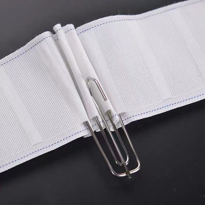 1pcs Curtain Multifunction Tape Curtains Heading Pull Pleated Tape Rod Header 4 Hooks/m White Tape Curtain Accessories