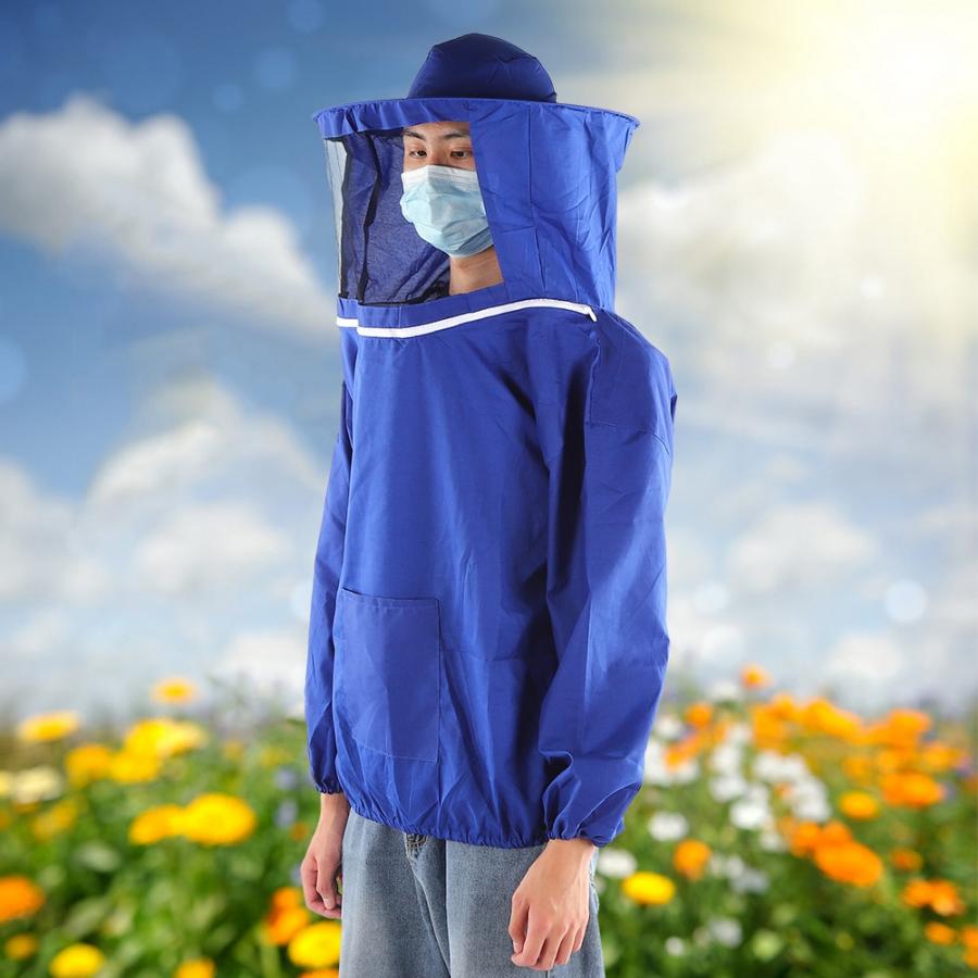 Traje de apicultor para exteriores, chaqueta protectora con velo, traje transpirable de apicultor, traje de Apicultura