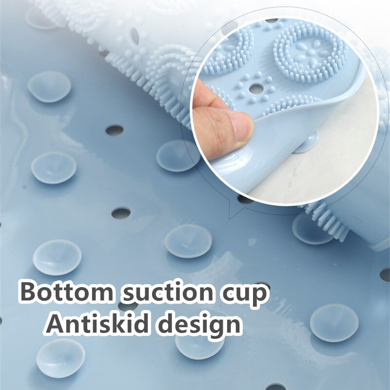Alfombrilla redonda antideslizante para baño, accesorio de seguridad para ducha, almohadilla de masaje de goma de PVC, drenaje de suelo, ventosa