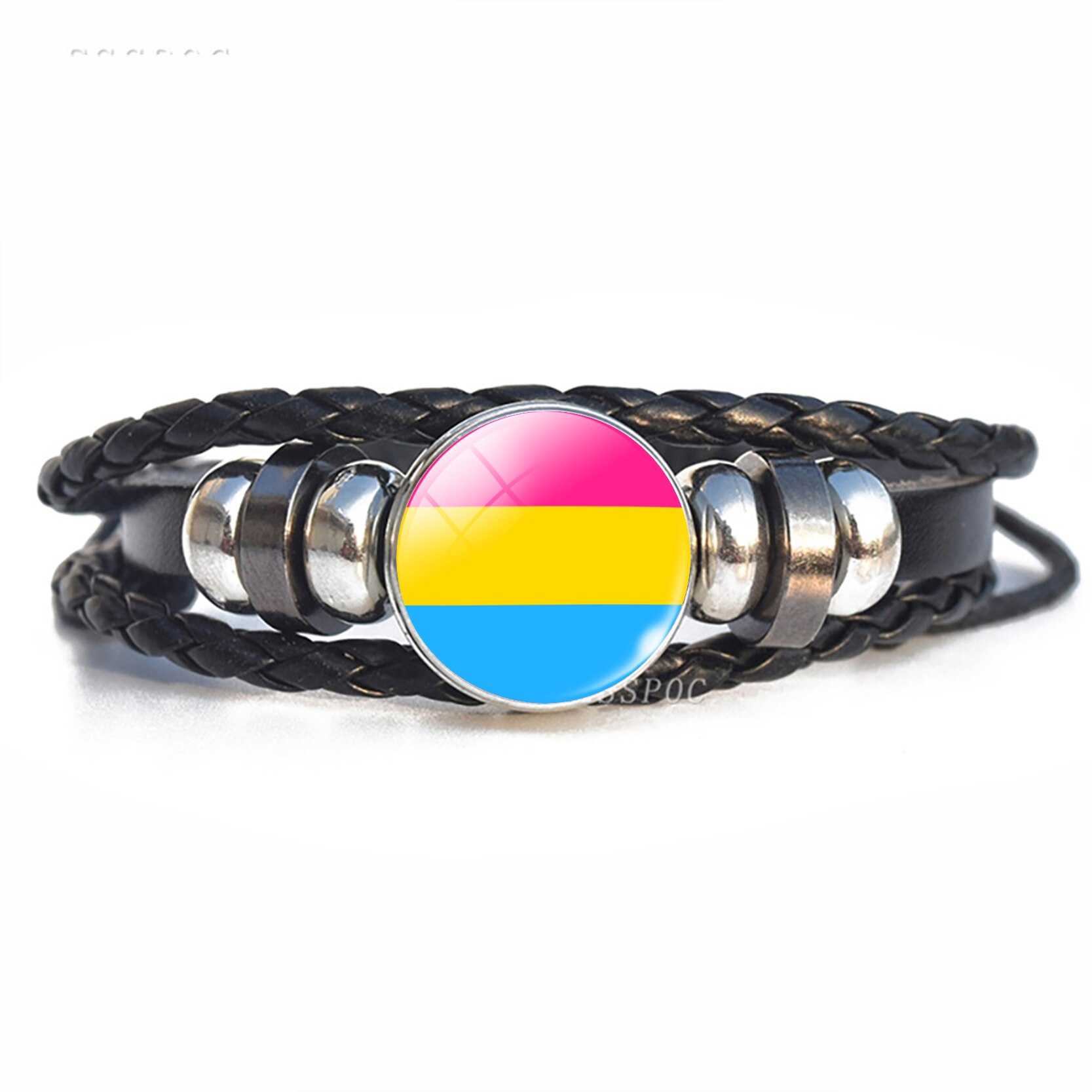 Regenbogen Flagge Lesben Homosexuell Stolz Punk Leder Armbinde Bisexuelle Transgender Stolz Armbinde Männer Frauen