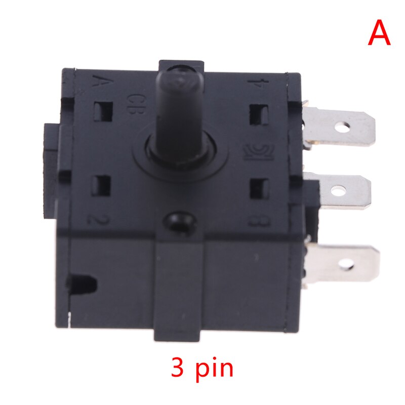 Electric Room Heater 3Pin 5Pin Rotary Switch Selector AC 250V 16A: 3 pin