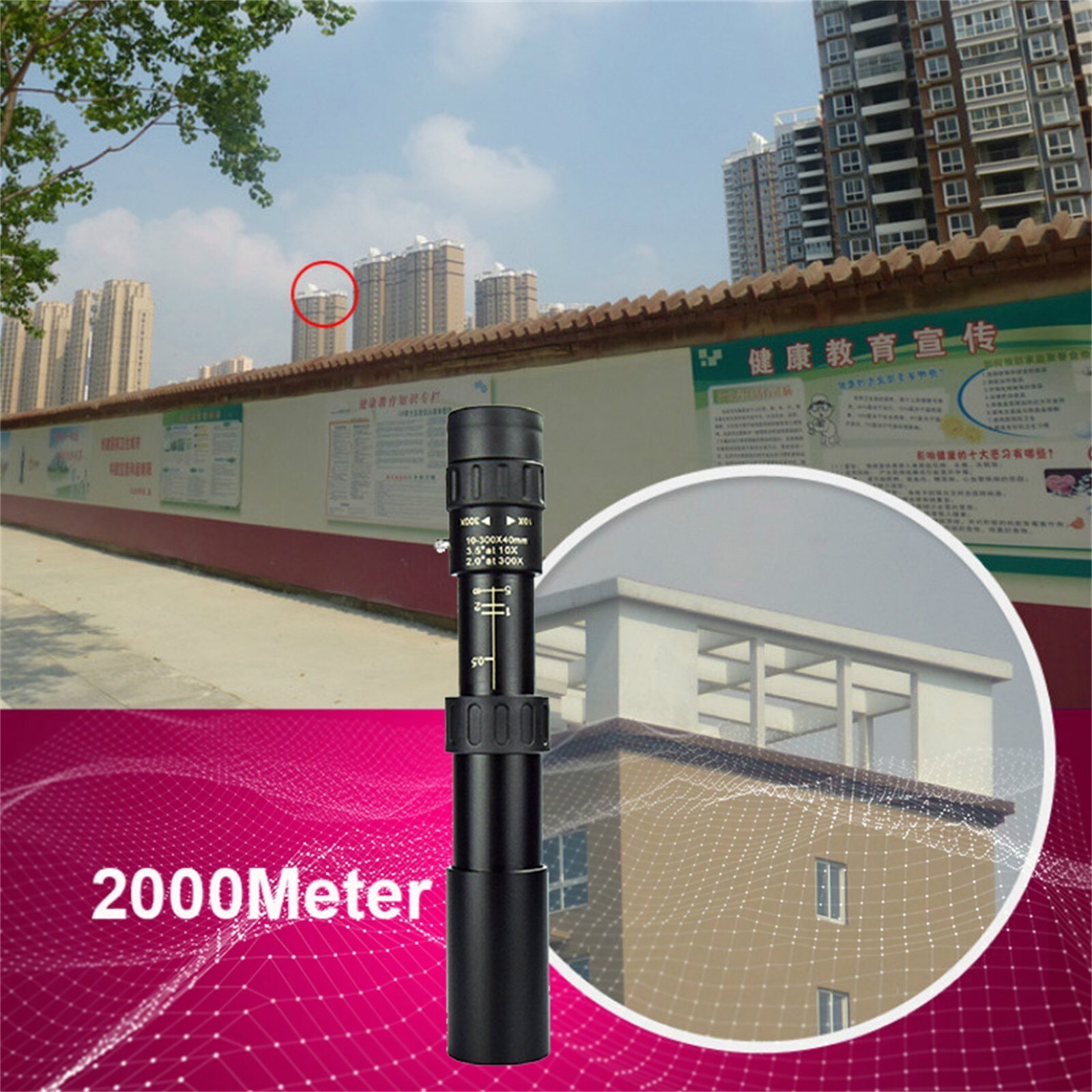 Super Tele Zoom Monoculaire Telescoop Draagbare Voor Reizen Strand Ondersteunt Smartphone Om Foto 'S