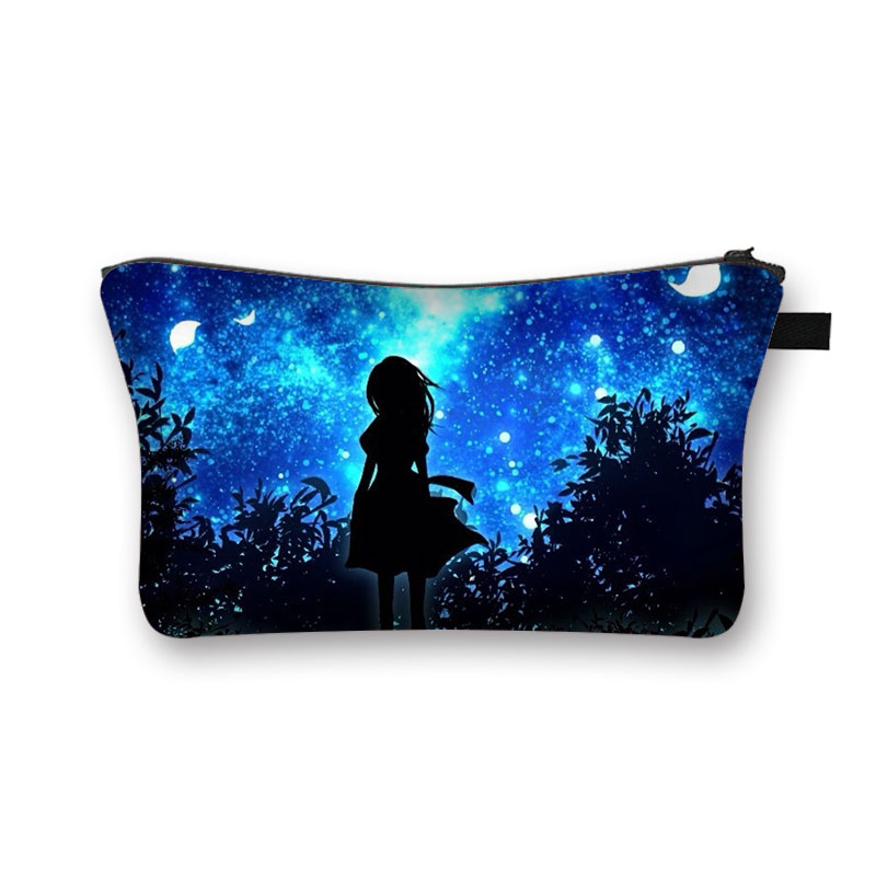 Galaxy Star Print kosmetyczki planeta kobiety makijaż torby damskie szminki przechowywanie kosmetyki torba dziewczyny kosmetyczka organizatorzy: hzbGalaxy03