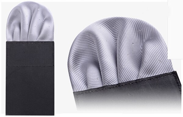 Heren Pre-gevouwen Pocket Plein Solid Stippen Zakdoeken 17 Kleuren Gentleman Formele Wedding Party Business Borst Handdoek: 6