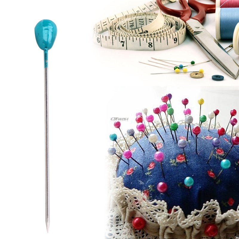 Lote de 144 unidades de alfileres de cabeza de perla Extra largos para costura, ramillete de boda, floristería, herramienta de costura artesanal, G03