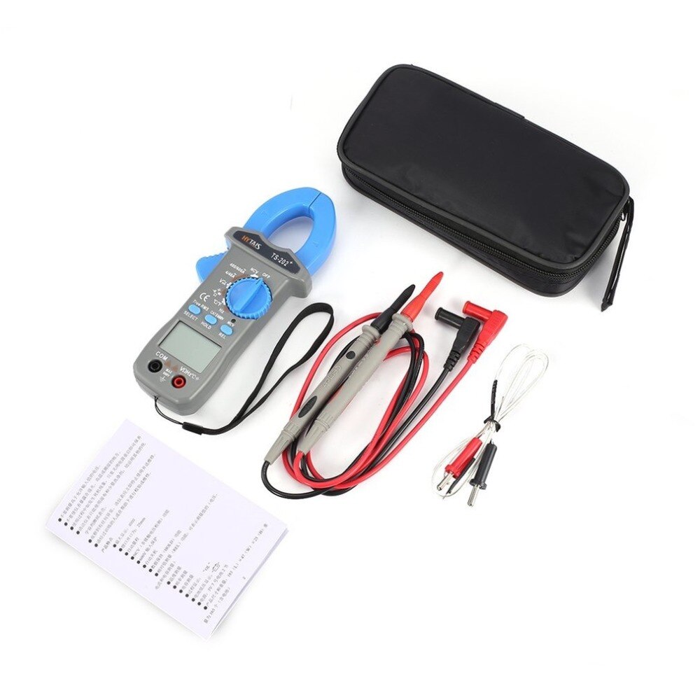 TS202+ Digital Clamp Meter True RMS Multimeter AC/DC Frequency NCV Resistor Capacitor Diode temperature Tester