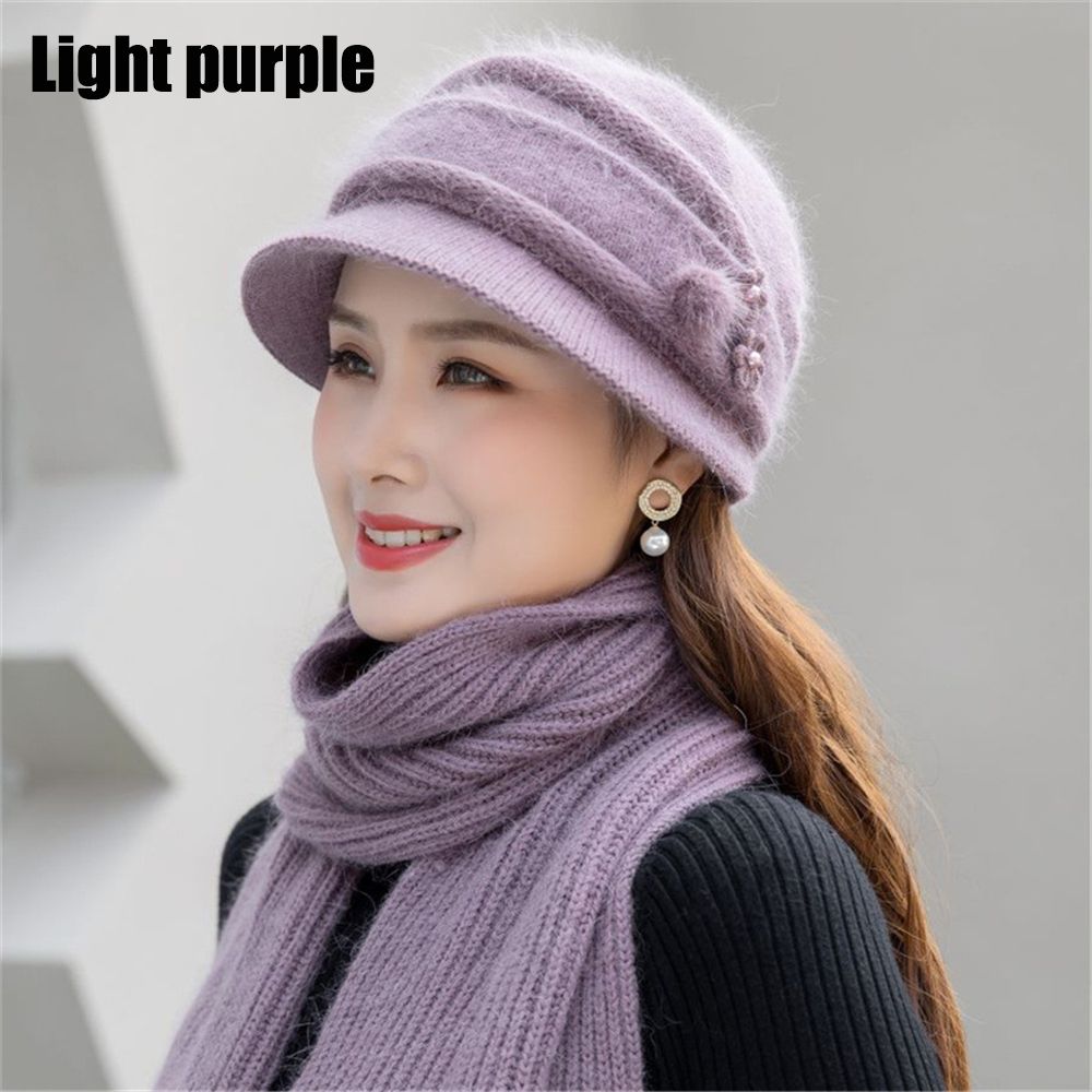 2/3pcs/Set Ladies Warm Thick Women Hat Scarf Set Knitted Beanies Caps Winter Hats Knitted Gloves Winter Hats
