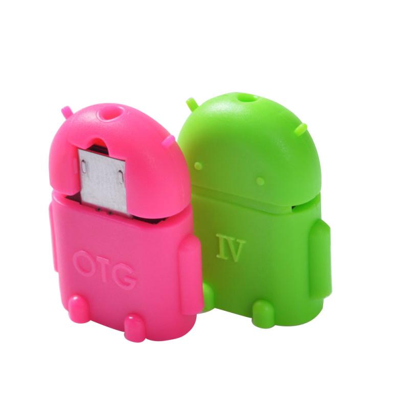 Android OTG Robot Testa di Conversione Usb Tablet Del Telefono Mobile U Disco Collegamento V8 lettore di Schede Portatile Cavo Adattatore USB TXTB1