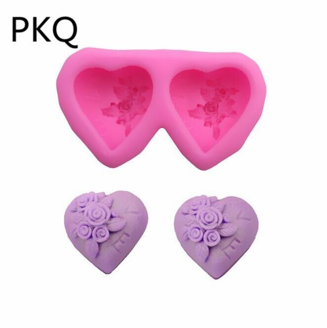 100% Handmade DIY Silicone Soap Mold Soap Making 3D Oval Rectangle Soap Mould Craft Flowers Bathroom Kitchen Soap Mold: 8.5x5x2.5cm
