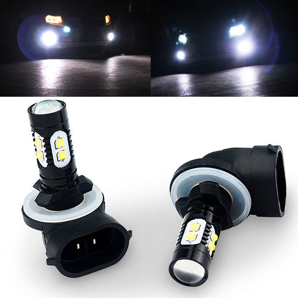 2 uds 881 889 6000K blanco brillante de alta potencia 10SMD LED luz antiniebla conducción DRL luz Interior LED COB lámpara LED