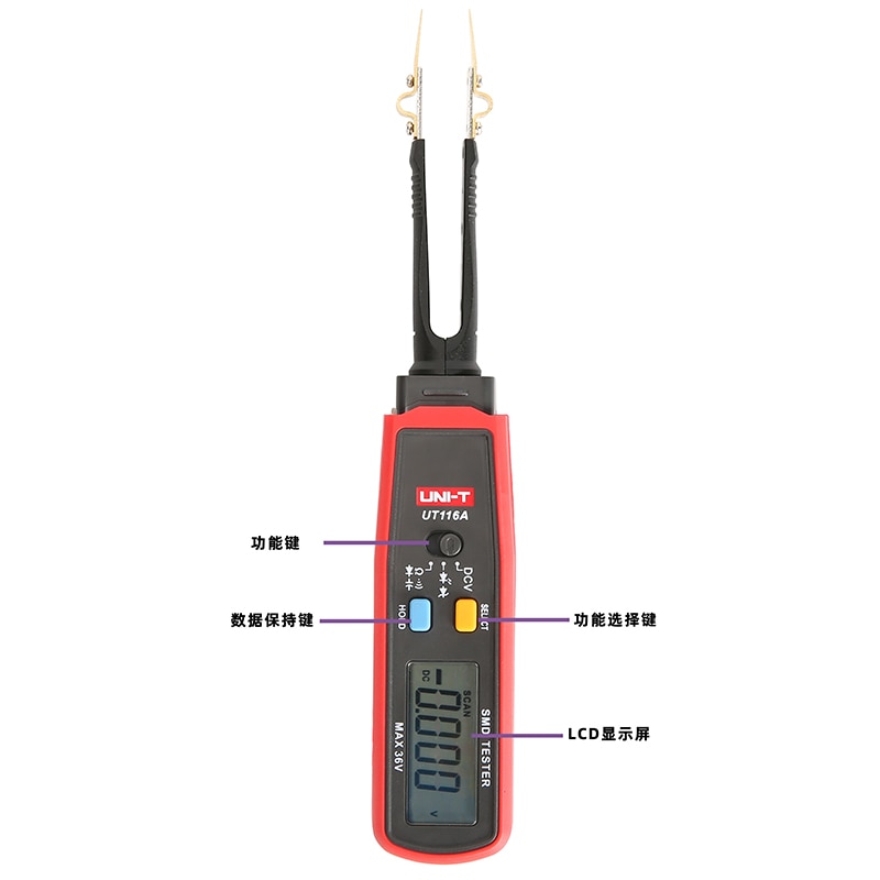 UNI-T UT116A/UT116C SMD Tester; Resistor / Capacitor / Diode (RCD) Parameter Meter / SMD Digital Multimeter