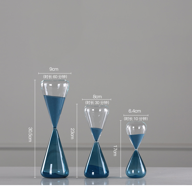 Home furnishings 60 minutes hourglass 30 minutes time recorder 10 minutes blue hourglass time countdown hour glass sand timer