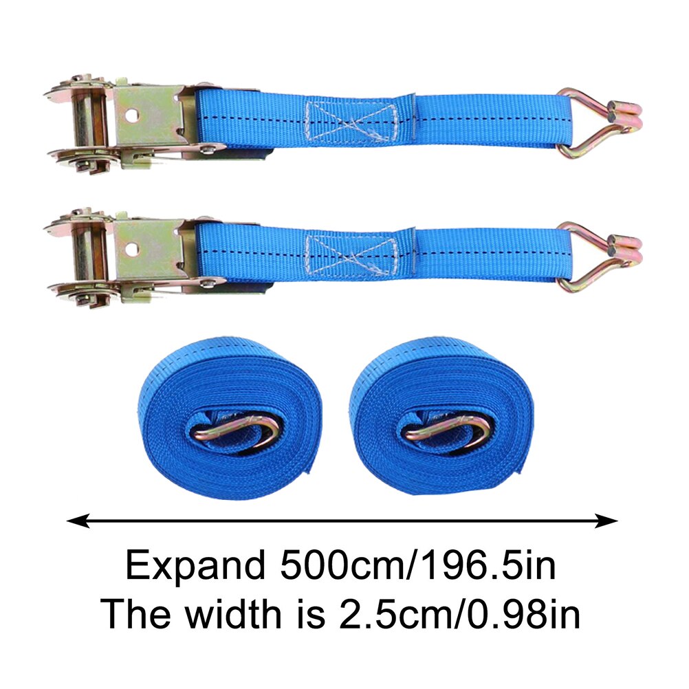 2Pcs Nuttig Duurzaam Aanscherping Riemen Bevestiging Riemen Cargo Binding Riemen Bagage Bindmiddel Voor Cargo