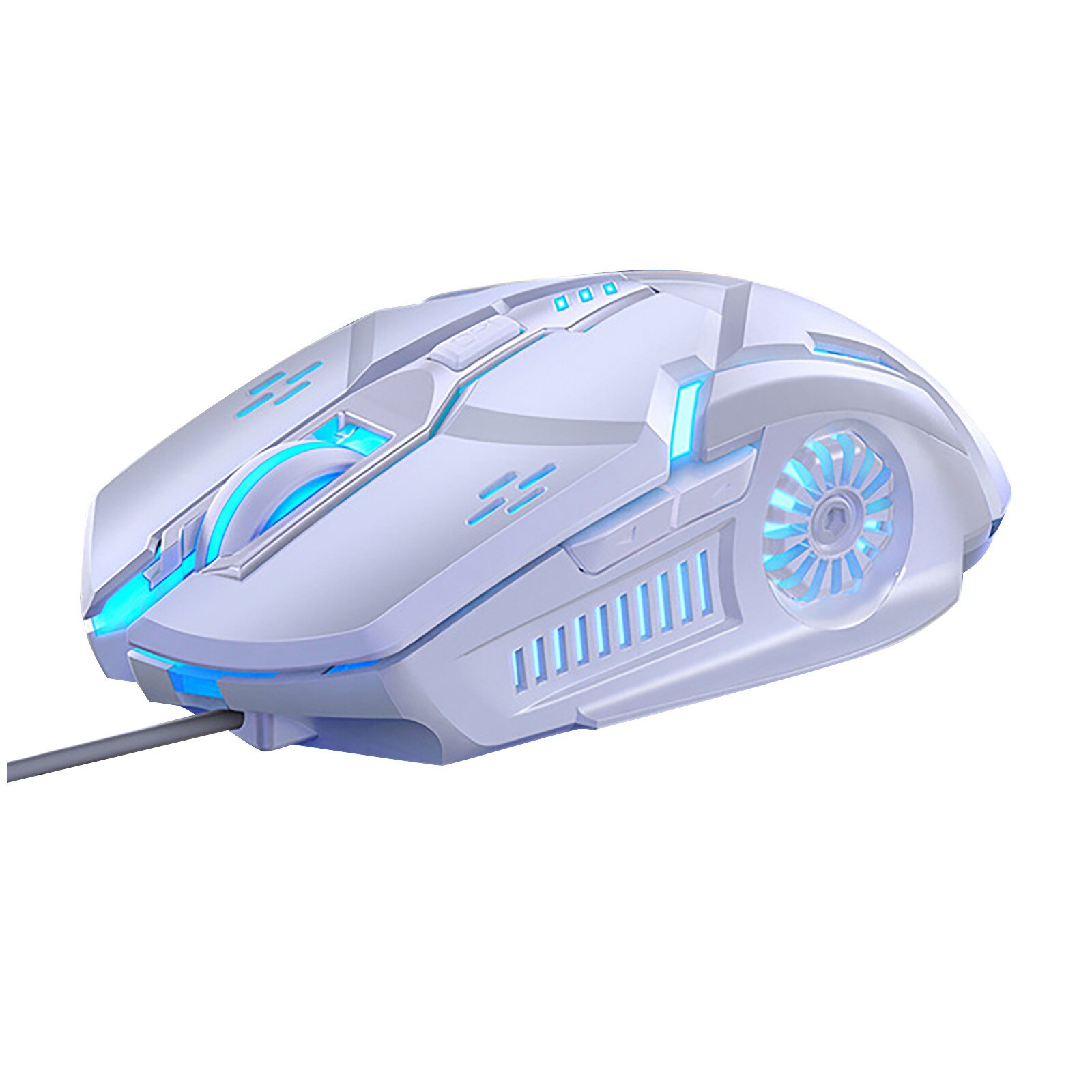 Wired Gaming Mouse 6D Colorful ED Breathing 3200 DPI Mute Mouse LED Backlight Game Gaming Mouse For PC Laptop Gamer: Three Modes WH