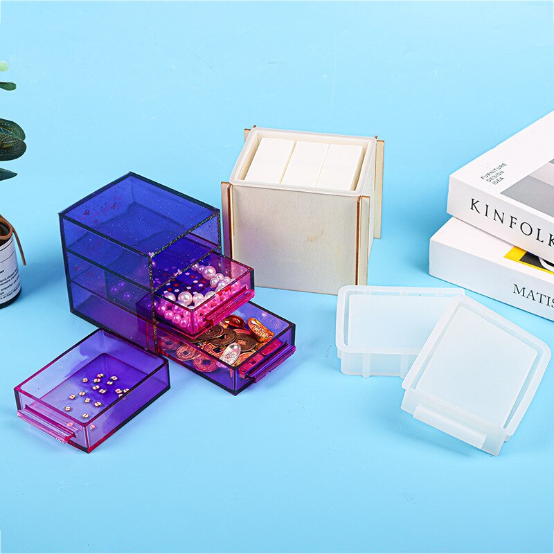 DIY Drawer Storage Box Epoxy Resin Mold Jewelry Tools Jewelry Accessories Handcraft Moulds
