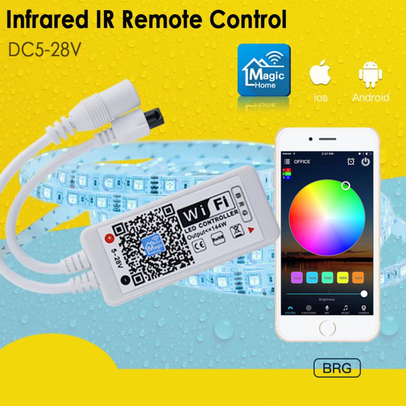 1PCS 24Keys LED RGB Controller DC 5-28V Infrarot IR Fernbedienung RGB LED Streifen Lichter wi-fi Alexa Musik Controller