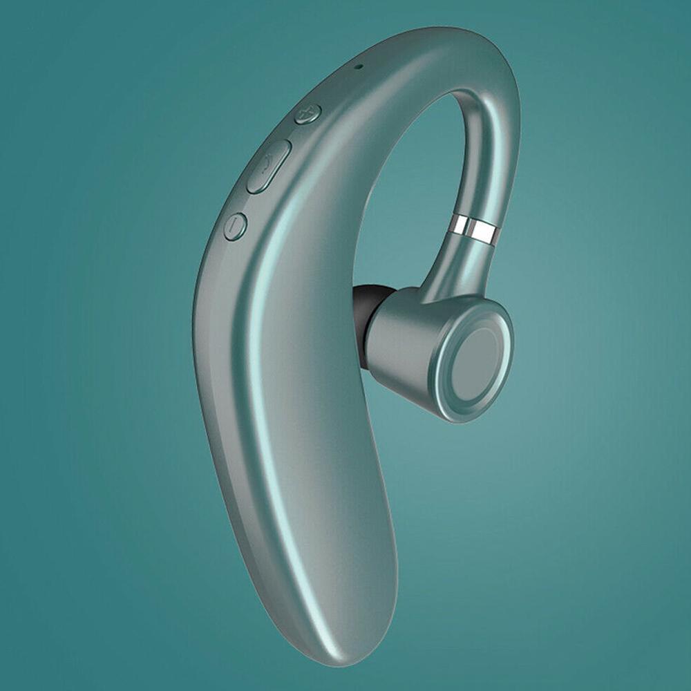Wireless Bluetooth Earphone Business Headsets with Mic Handsfree call Ear-hook Earphones For iPhone Android IOS: Green