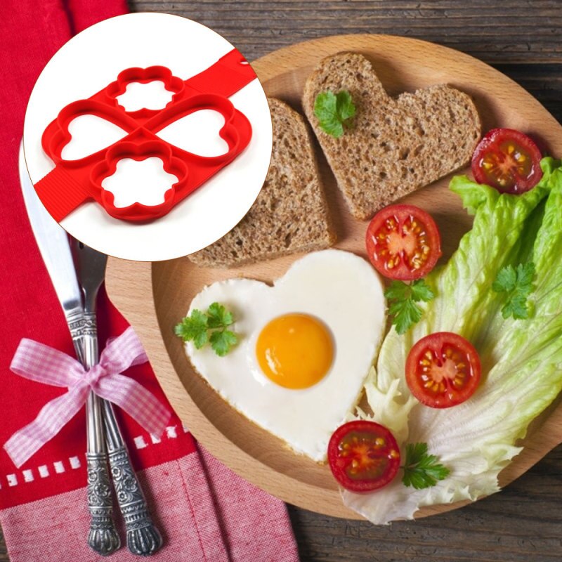 4 Cavity Pancakes Maker Fantastic Fast & Easy Way To Make Perfect Cooking Tool Silicone Pancake Mold Pastry Tools Omelette Mould