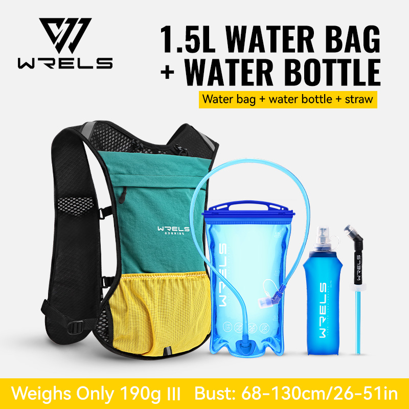 WRELS Hydrations-Rucksack mit Wasserblase, Trinkweste für Männer und Frauen, für Marathon-, Trailrunning, Radfahren und Wandern: Fuchsie