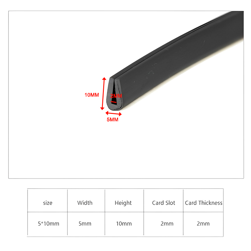 Rubber Edge Trim Strip Black U Section Edging Sealing Strip, Edge Shield Encloser Protector For GlassTable Corners: light green / Other