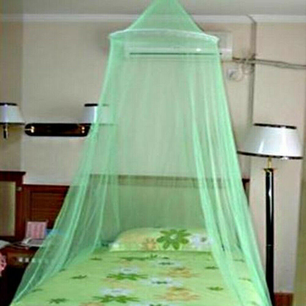 Limit-cortina redonda de encaje para cama, dosel, mosquitera de princesa, blanco, rosa, azul, 100: Verde