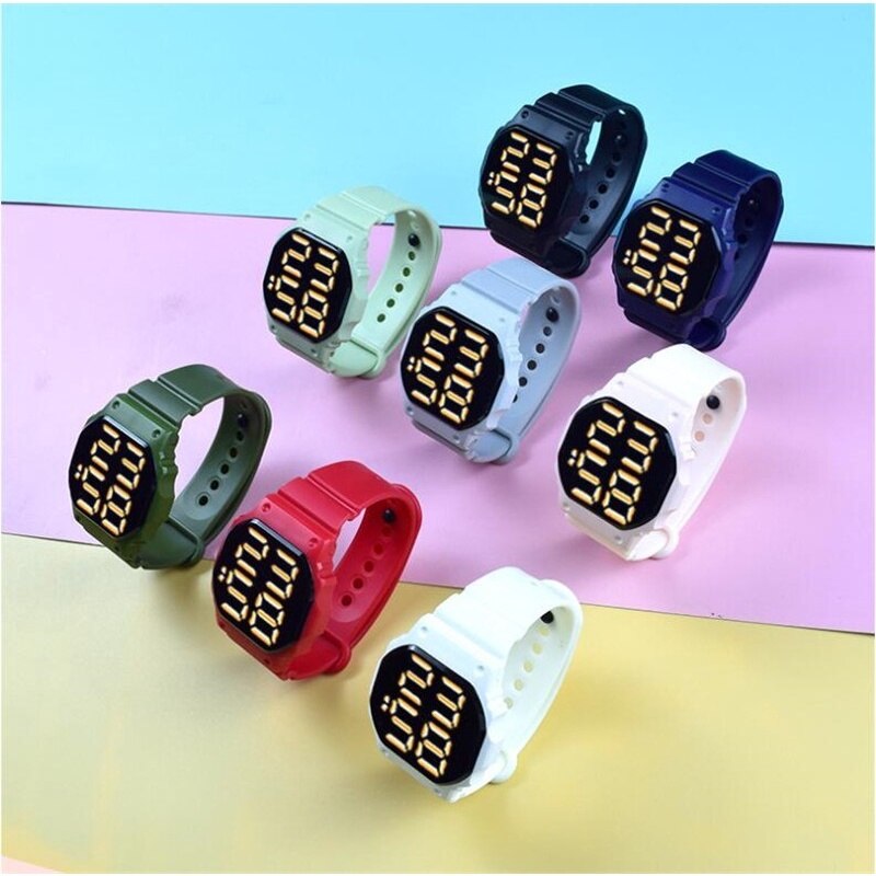 Led Digitale Sport Horloge Voor Mannen Vrouwen Siliconen Band Horloges Reloj Mujer