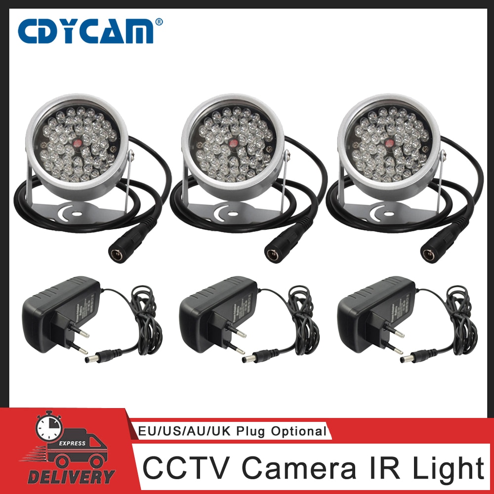 CDYCAM CCTV 48 Array IR led verlichting Infrarood Outdoor Waterdichte Nachtzicht Bewakingscamera gebruik 12V2A power