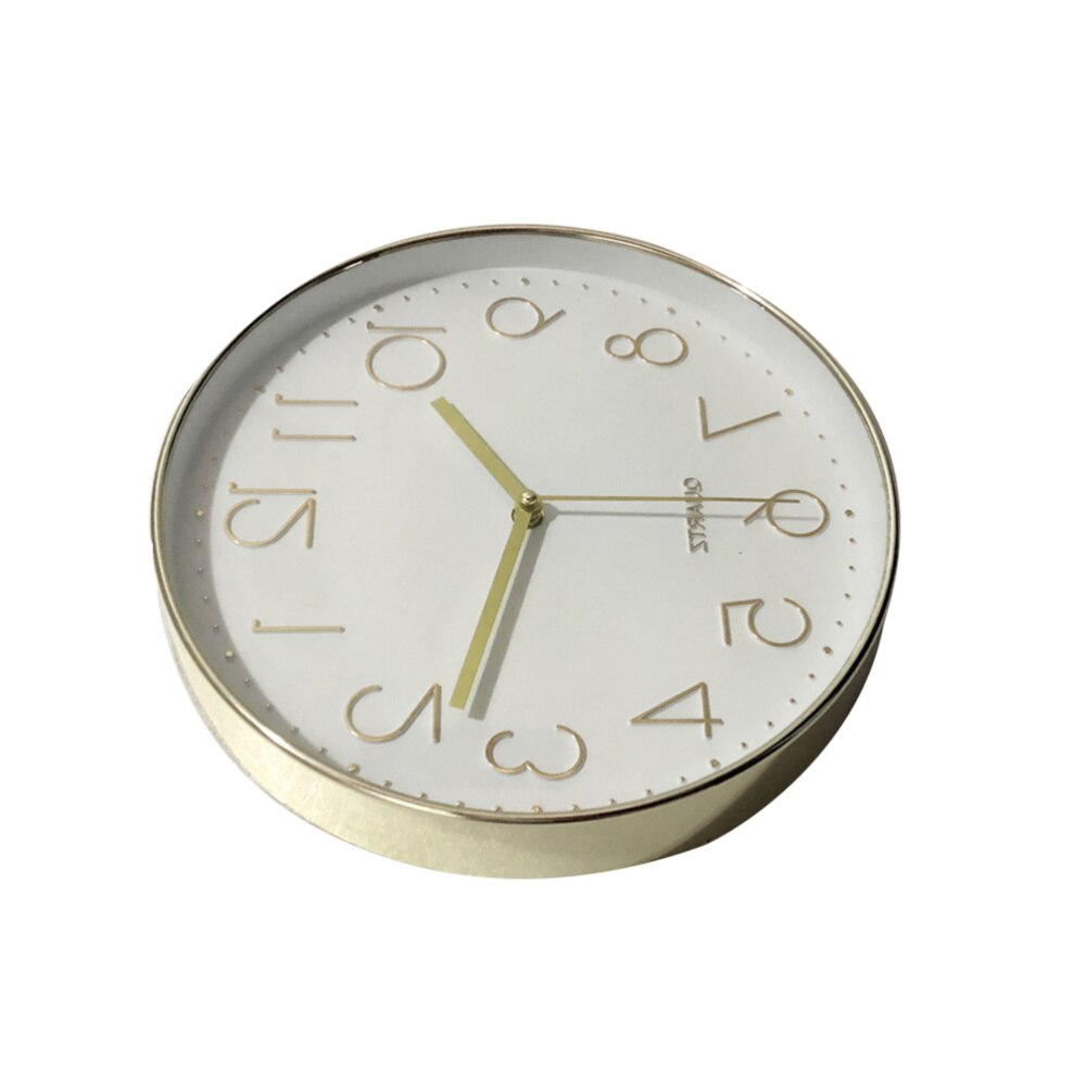 Living Room Digital Clock Decorative Home Clock Modern Wall Clock Hanging Timer (Grey Frame White Backgro: Picture 5