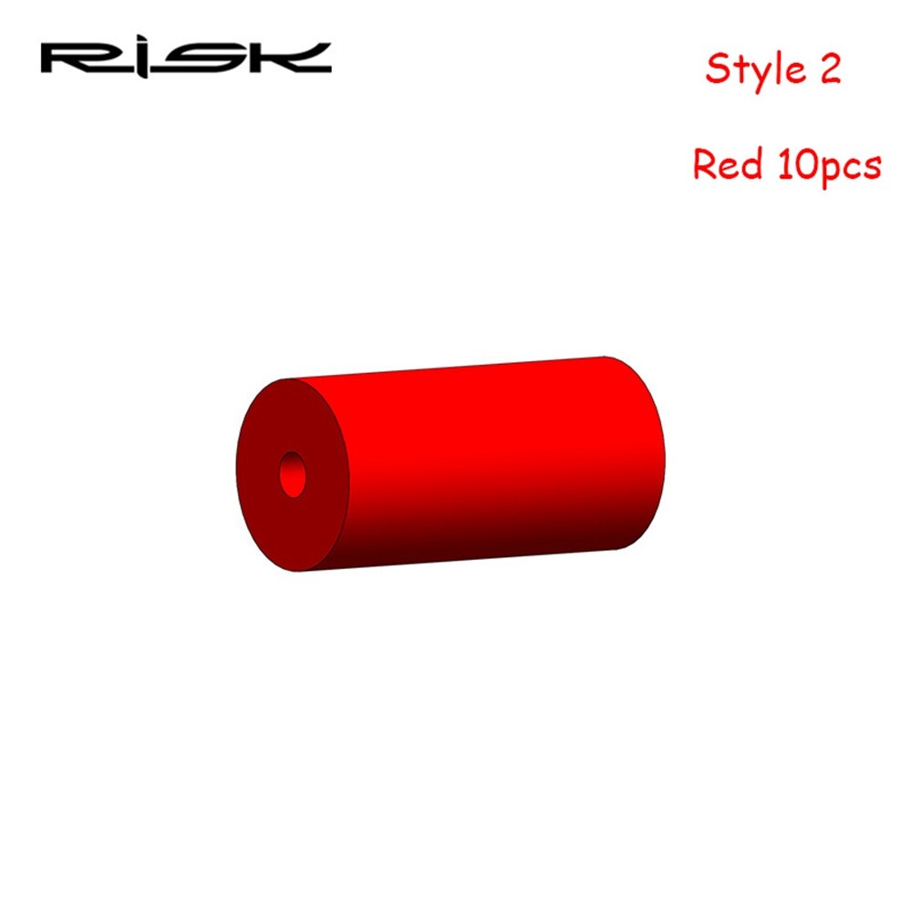 10 Pcs Silica Fiets Kabel Protector Behuizing Plug Mtb Racefiets Brake Shifter Cable Nachtlampje Protector Ring Ultralight: style 2-Red