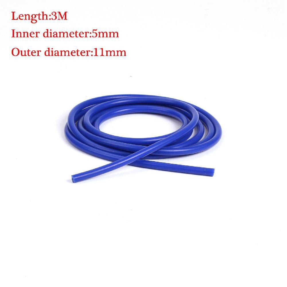 3 måler 3mm / 4mm / 6mm / 8mm / 10mm / 14mm /16mm/20mm silikon vakuumrør silikonslange biltilbehør: 5 x 11mm