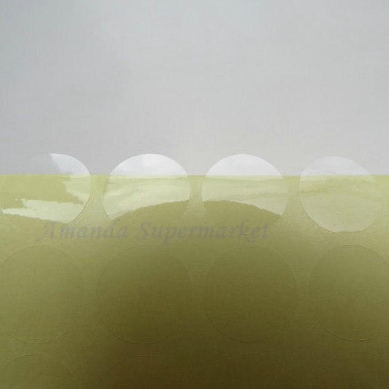 Transparent Label Sticker 20mm x 20mm Circular Diameter 20mm 2cm Sealing Label Sticker PVC Transparent Label Sticker DIY Label