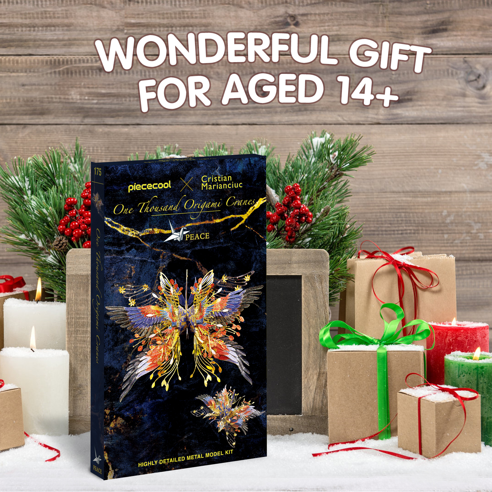 Model ONE THOUSAND ORIGAMI CRANES Toys DIY Animal Folk Crafts 3D Metal Puzzle Game For Girls