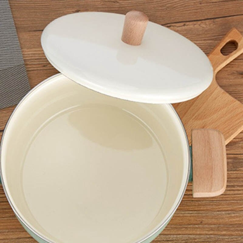 Kitchen Pots Enamelled Soup Pot Boiler Milk Pan Non Sticky Frying Pan with Induction Dish