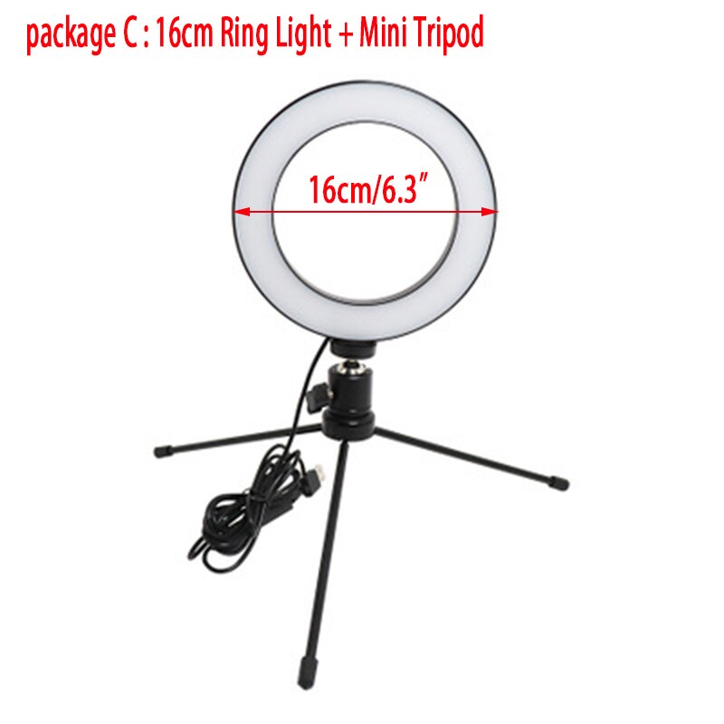 Moderne Hoge Tafellamp Make Fotostudio Verstelbare Bureaulampen Met Statief Houder Clip Voor Make Video Live Studio: C mini