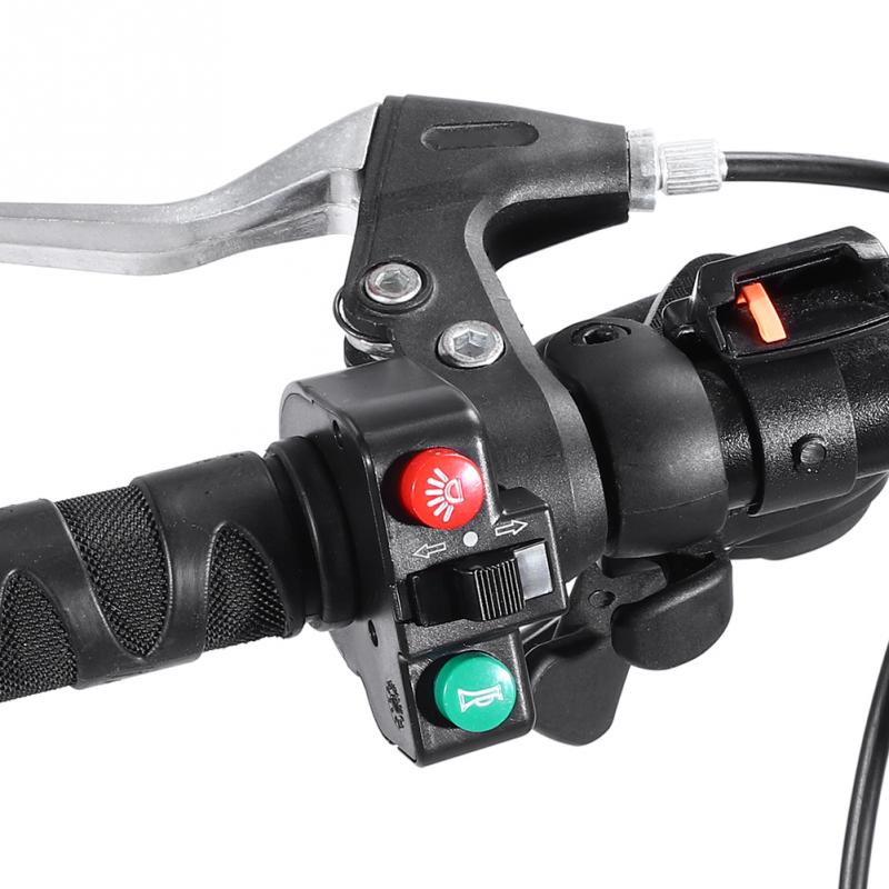 Ebike 3 in 1 Licht Hoorn Turn Switch Knop Elektrische Fiets Hoofd Licht Bel Schakelaar voor Mountainbike E- fiets Elektrische Scooter