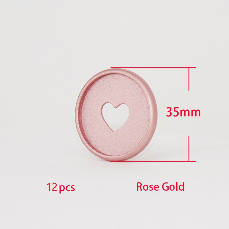 12 sztuk 35mm matowe grzyby Hole dyski wiążące pierścienie plastikowe Notebook Binder dyski grzyb pierścień wiążące Planner Binder dostaw: Rose Gold-12pcs