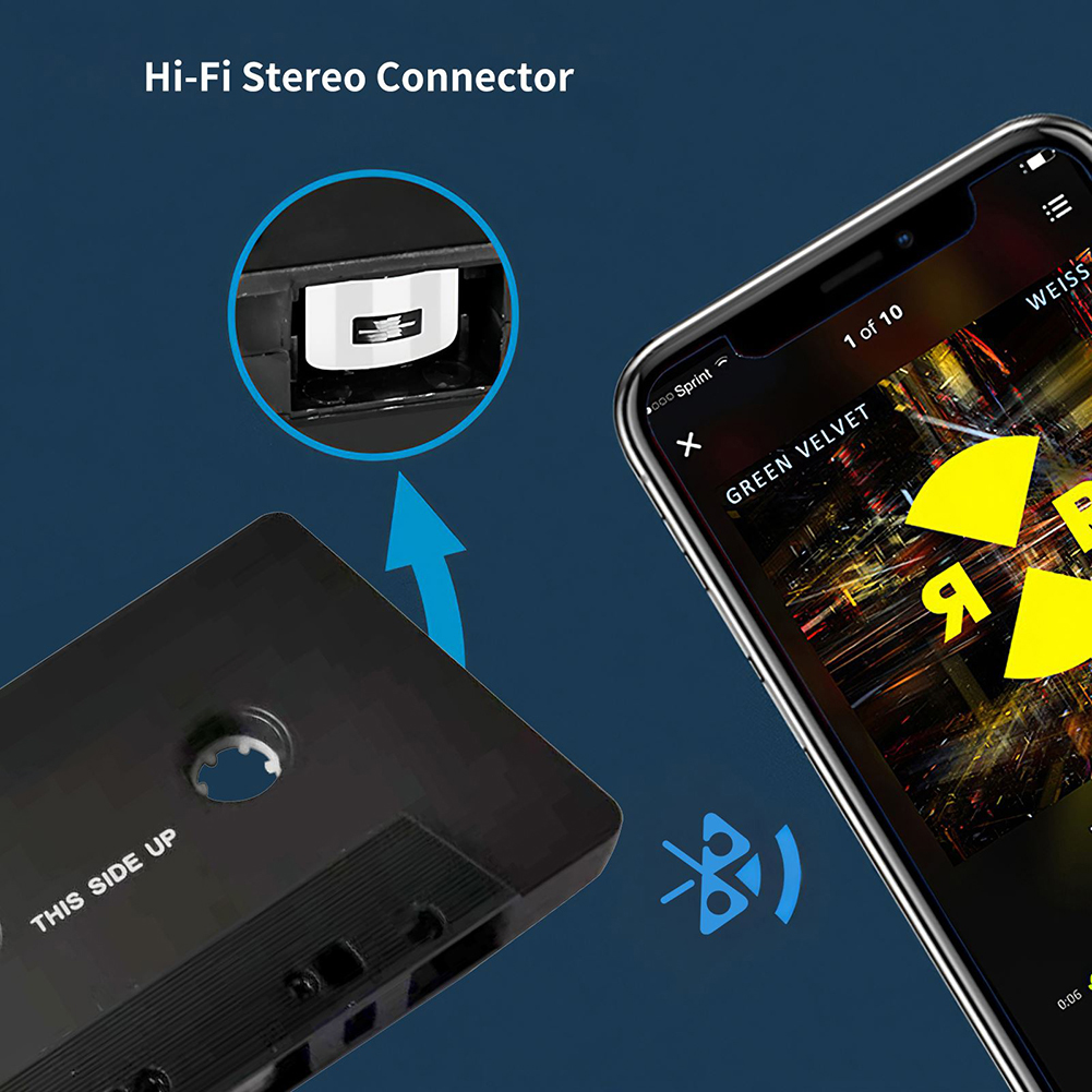 kassette Adapter Bluetooth-kompatibel Aux Stereo Auto Universal- Auto Audio- Kassette Aux Stereo Adapter für MP3 Spieler