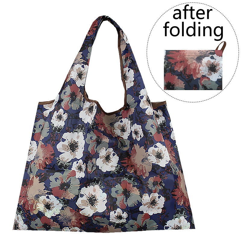 Große Größe Mehrweg Faltbare Einkaufstasche Tote Tasche Eco Tasche T-shirt Tasche Wasserdichte Ladenbesitzer Taschen Handtaschen