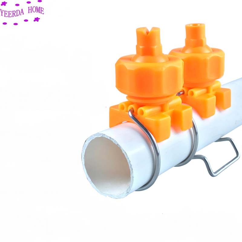 Plastic 1" Adjustable Ball Flat Fan Full Cone Clamp Spray Nozzle Watering Irrigation directly connectiong ball spray tip