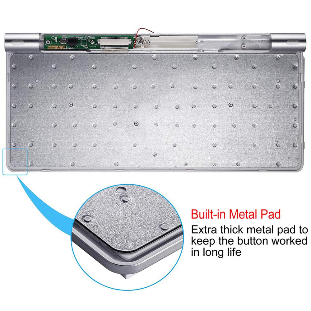 Hebreeuws Draadloos Toetsenbord 2.4Ghz Ultra Slim Portable Compact Formaat Geluidsarm Lsrael Toetsenbord Voor Laptop Desktop Windows