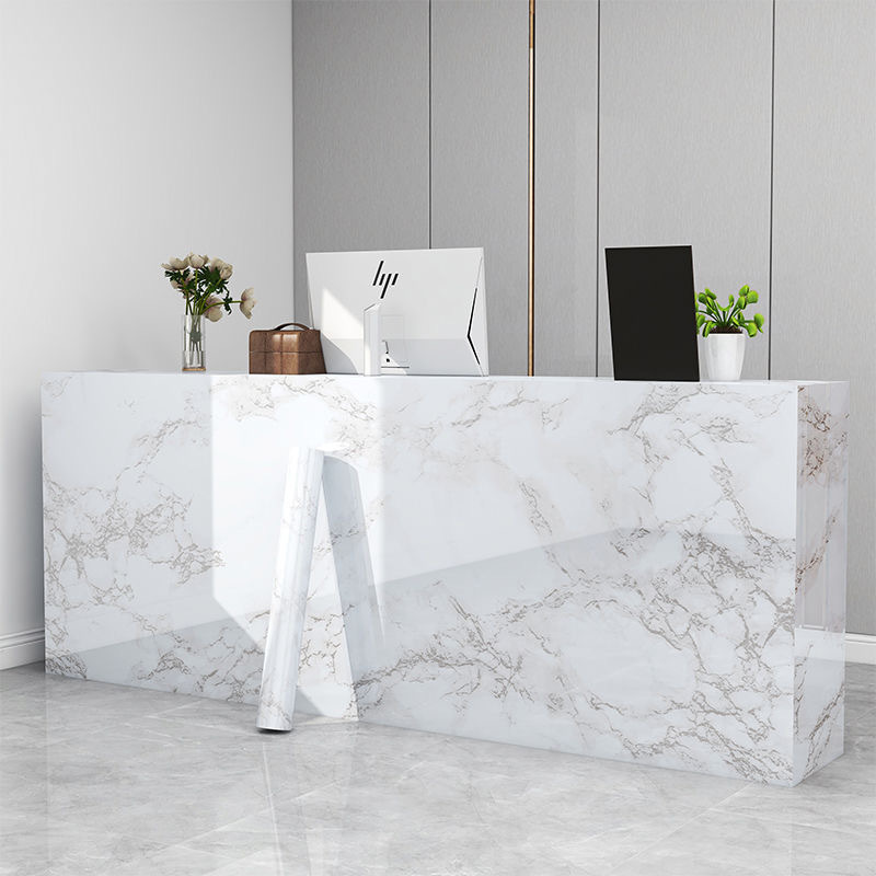 White Smooth Marble Patterned Wallpaper, Oil Resistant Sticker, Furniture Color Change Renovation Stove Self-adhesive Wallpaper