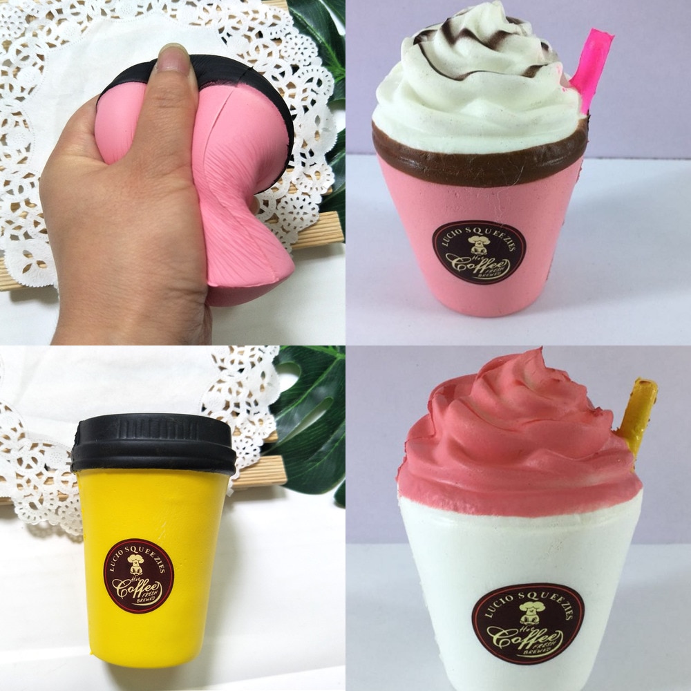 Squishy mignon doux Pu lente rebond Simulation mousse décompression tasse à café amusant adulte enfants presser jouets