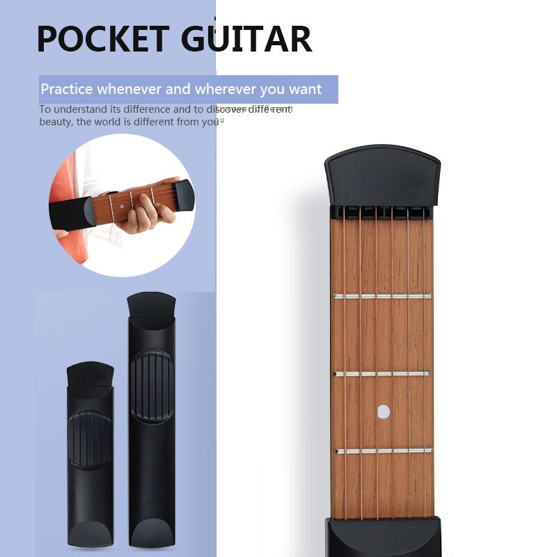 Pocket Gitaar Beginner's Pocket Mini Gitaar 6 Rangen Student Praktijk Gitaar Reizen Gitaar Pocket Akoestische Gitaar