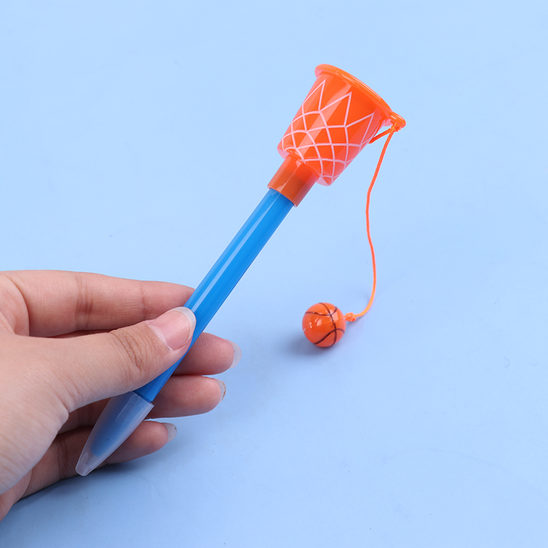 1Pcs Basketbal Hoepel Pen Basketbal Met Blauw/Zwart Refill Kids Basketbal Pen Pen Pad Sport Party Voor Sport