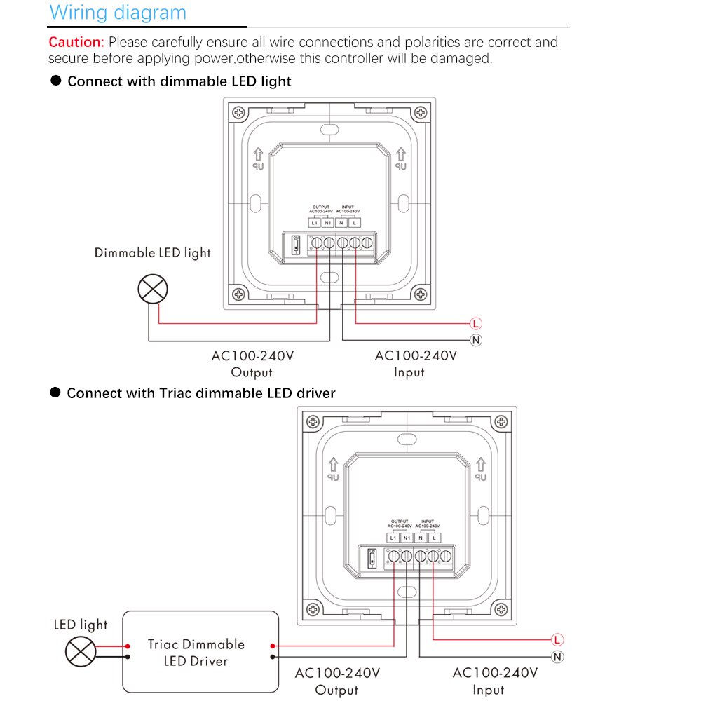 led Dimmer 220V S1-K LED Wall Mount Manual Knob Panel Triac Dimmer 100V-240V dimming for led Lamp Panel Dimmable Knob Switch