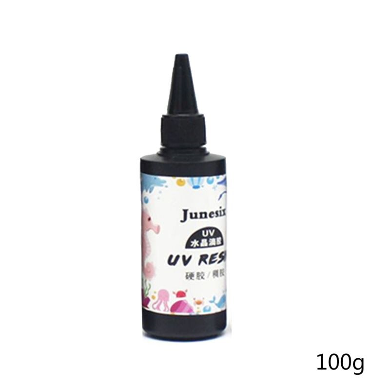 10/20/25/50/60/100g Ultraviolet Curing Epoxy UV Resin Hard Glue for DIY Jewelry B85D: B100