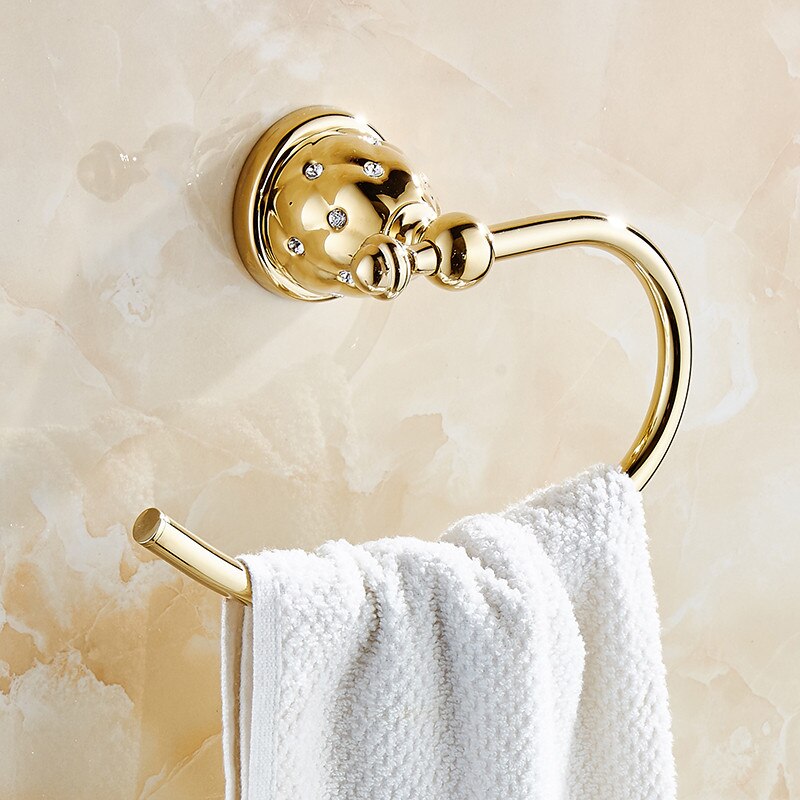 Anneaux pour serviettes de bain, en laiton massif, fixation murale porte-serviettes, support à serviettes de bain, accessoires de salle de bain de luxe, 5207
